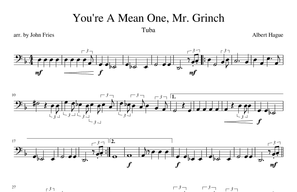 You're A Mean One, Mr. Grinch (arr. John Fries)