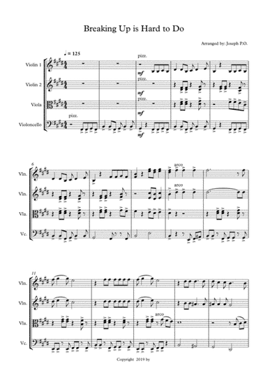 Breaking Up Is Hard To Do (arr. Joseph)