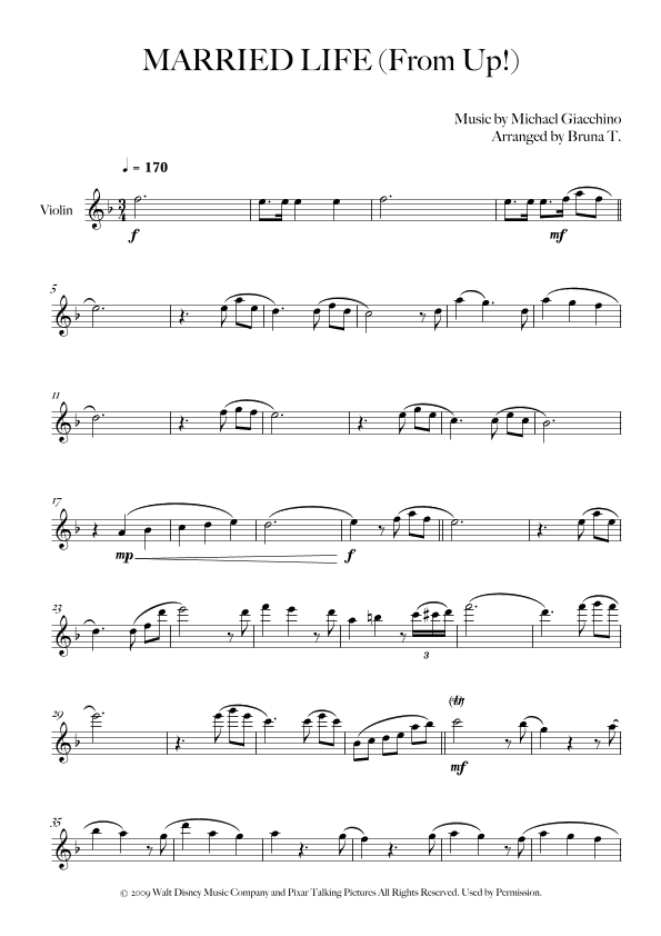 Married Life (arr. Bruna T.)