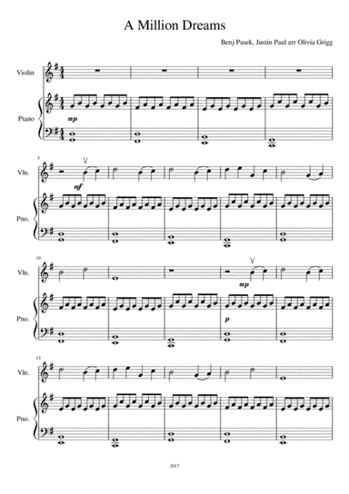 A Million Dreams (arr. Olivia Grigg)