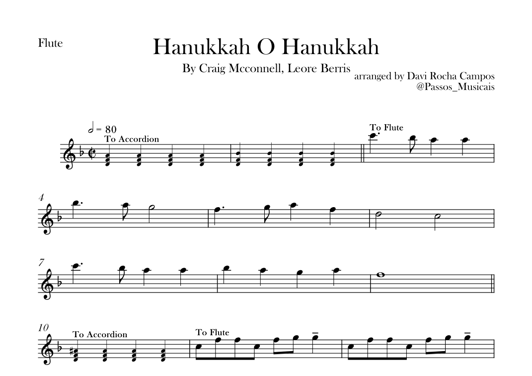 Hanukkah O Hanukkah (arr. Davi Rocha Campos)