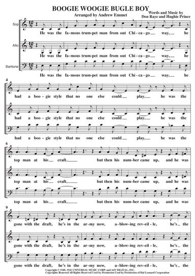 Boogie Woogie Bugle Boy (arr. Andrew Emmet)