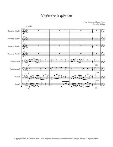 You're The Inspiration (arr. Alex Wilson)