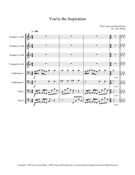 You're The Inspiration (arr. Alex Wilson)