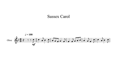 Sussex Carol (Oboe) (arr. Digital Book Music)