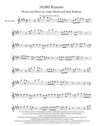10,000 Reasons (Bless The Lord) (arr. Kevin Busse)