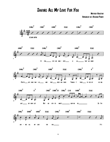 Saving All My Love For You (arr. Krishan Power)
