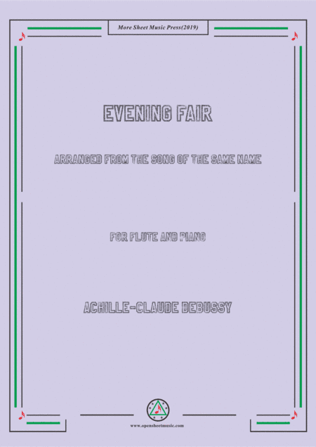 Debussy-Evening Fair, for Flute and Piano (arr. MSM)