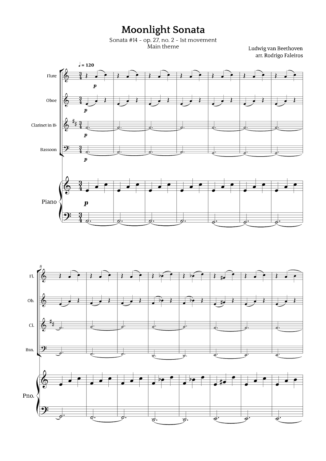 Moonlight Sonata (arr. Rodrigo Faleiros)