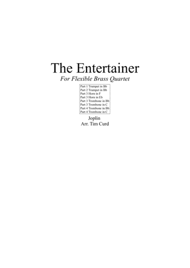 The Entertainer. For Flexible Brass Quartet (arr. Tim Curd)