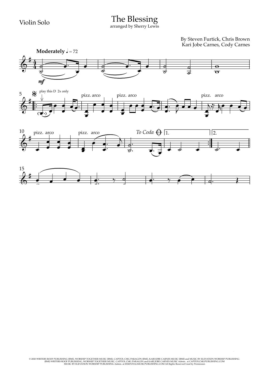 The Blessing (arr. Sherry Lewis)