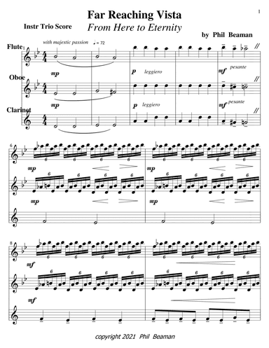 Far Reaching Vista (From Here to Eternity) - Flute, Oboe, Clarinet Trio