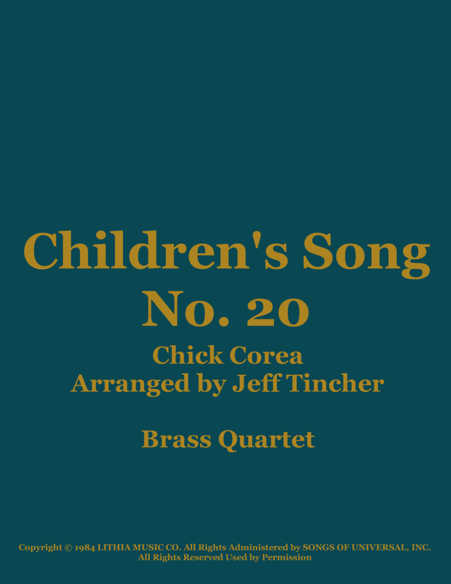 Children's Song No. 20 (arr. Jeff Tincher)