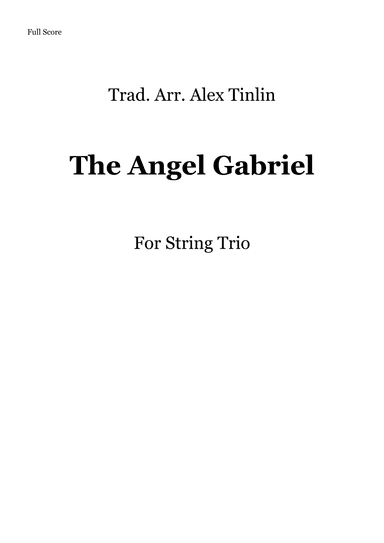 The Angel Gabriel (arr. Alex Tinlin)