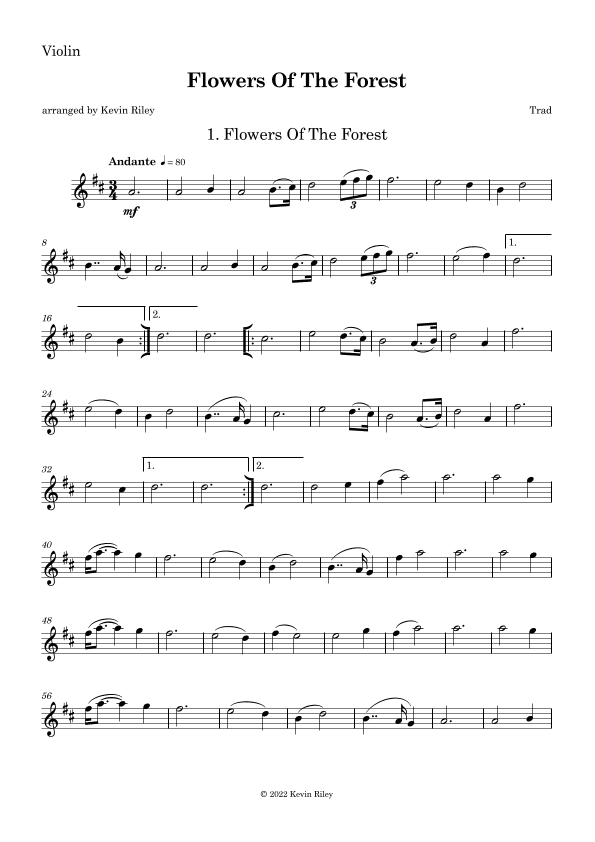 Flowers of the Forest (arr. Kevin Riley)