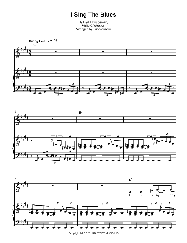 I Sing The Blues (arr. Tunescribers)