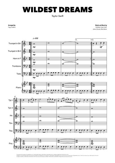 Wildest Dreams (arr. Tiago Cordeiro)