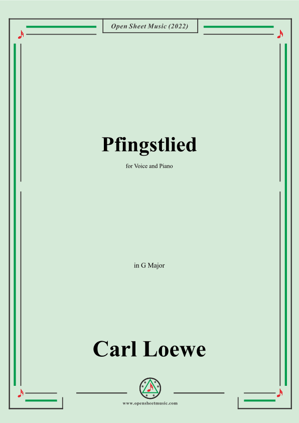 Loewe-Pfingstlied,in G Major,for Voice and Piano (arr. OSM Press)