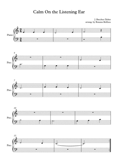Calm On the Listening Ear (arr. Roxana Belibou)