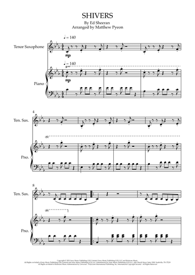 Shivers (arr. Matthew pyeon)
