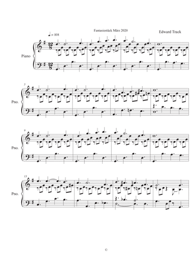 Fantasiestuck, Fantasie for piano solo in romantic style