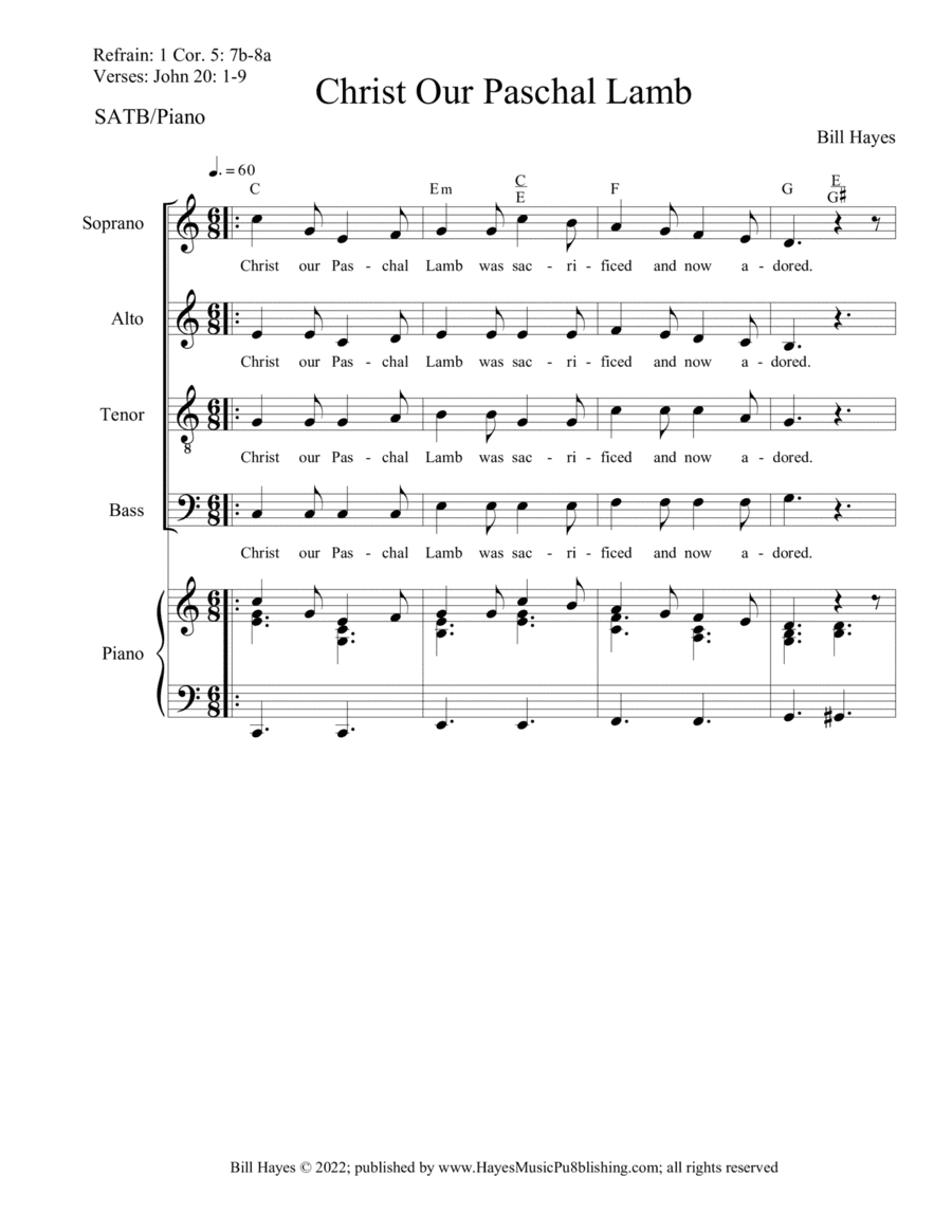 Christ Our Paschal Lamb (SATB)