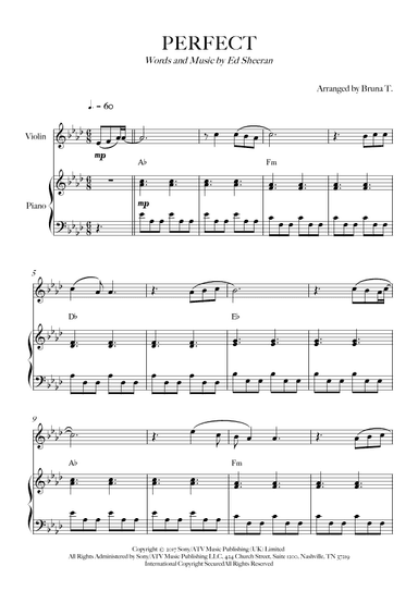 Perfect (arr. Bruna T.)