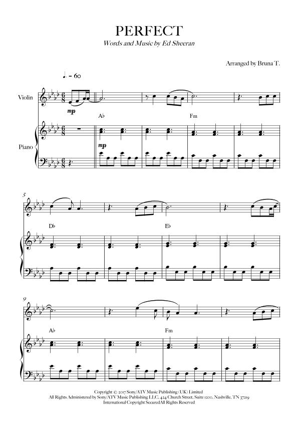 Perfect (arr. Bruna T.)