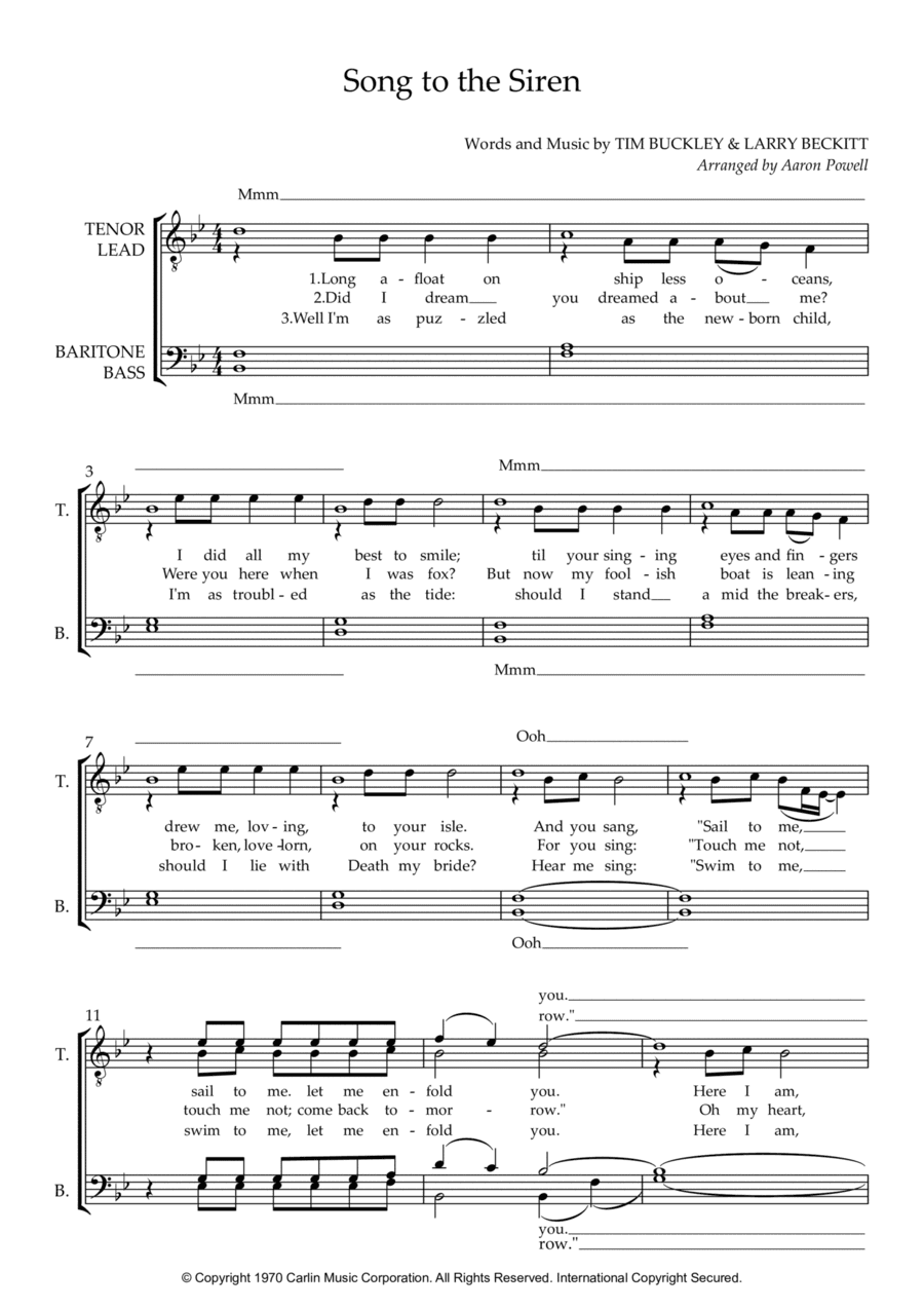 Song To The Siren (arr. Aaron Powell)