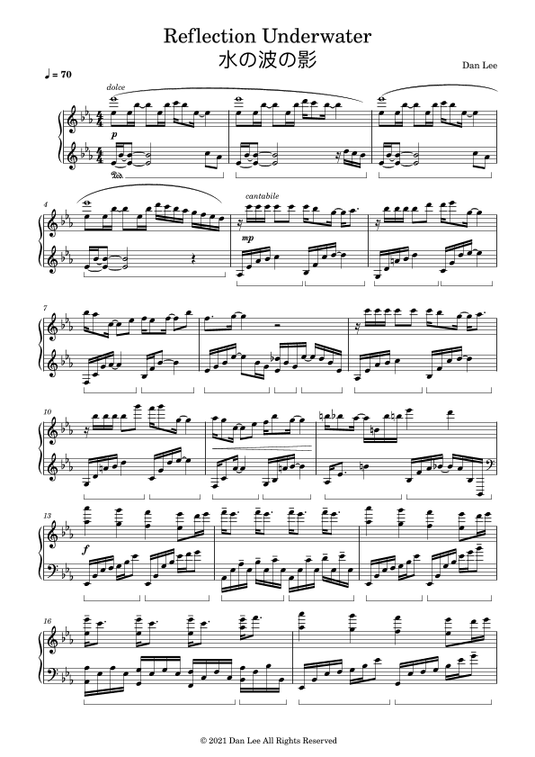 Reflection Underwater 水の波の影