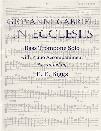 In Eclesiis (arr. Ernie E Biggs)