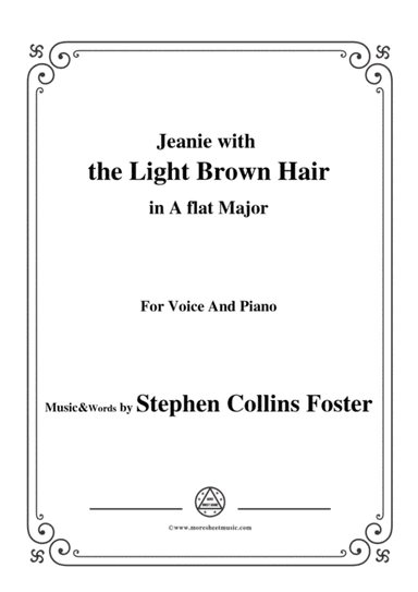 Stephen Collins Foster-Jeanie with the Light Brown Hair,in A flat Major,for Voice&Pno (arr. MSM)
