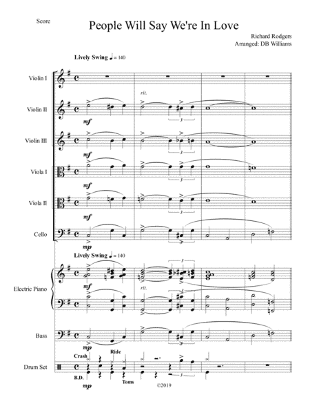 People Will Say We're In Love (arr. DB Williams)
