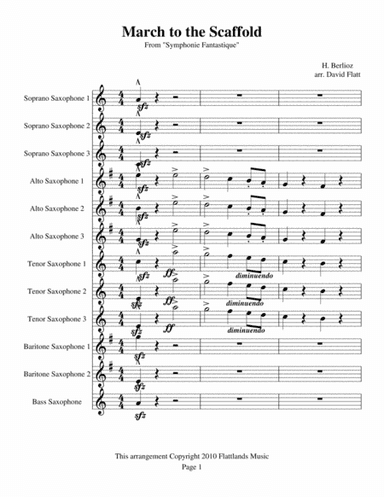 Saxophone Festival Series March to the Scaffold from "Symphonie Fantastique" (arr. David Flatt)