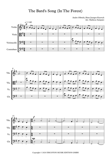 The Bard's Song (arr. Matheus Sampaio)