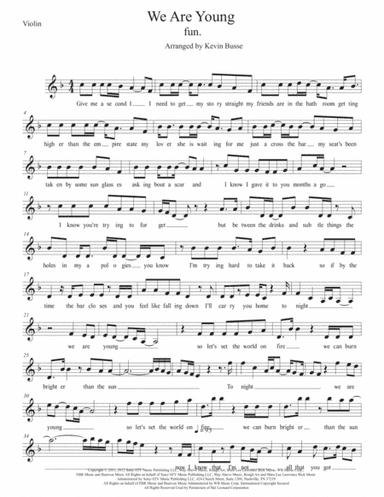 We Are Young (arr. Kevin Busse)