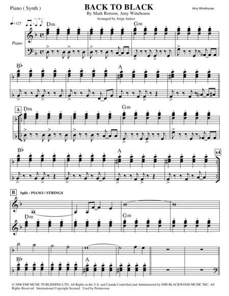 Back To Black (arr. Jorge Juárez)