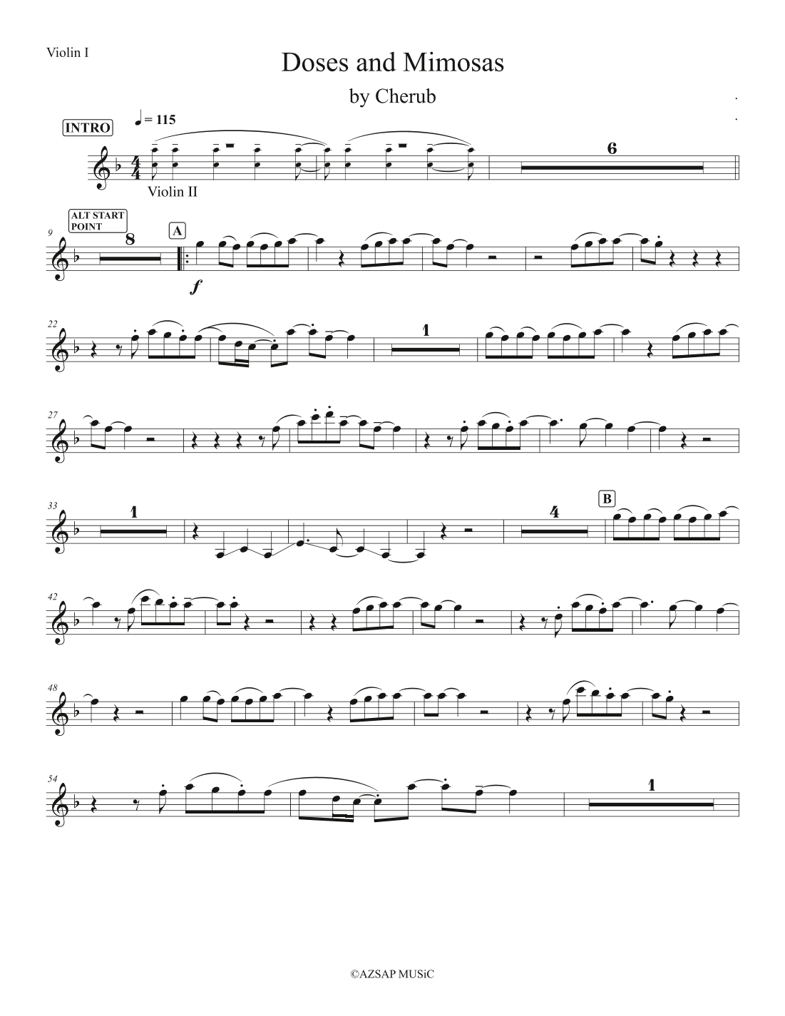 Doses & Mimosas (arr. AZSAP MUSiC)