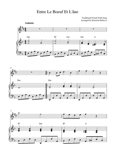 Entre Le Boeuf Et L'âne (arr. Kaiserin Rebecca)