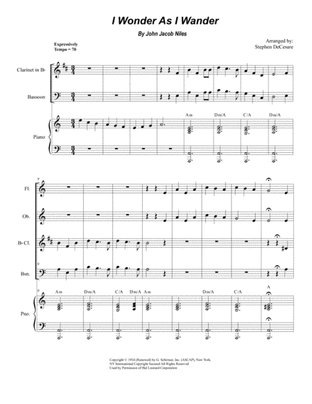 I Wonder As I Wander (arr. Stephen DeCesare)