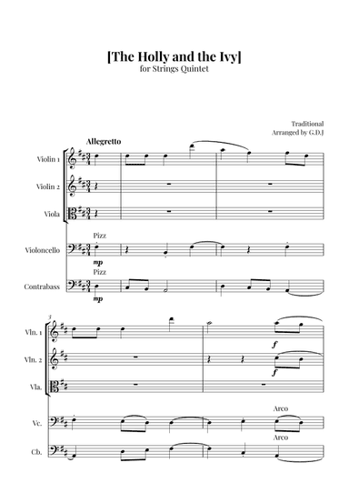 The Holly and the Ivy (arr. GDJ)