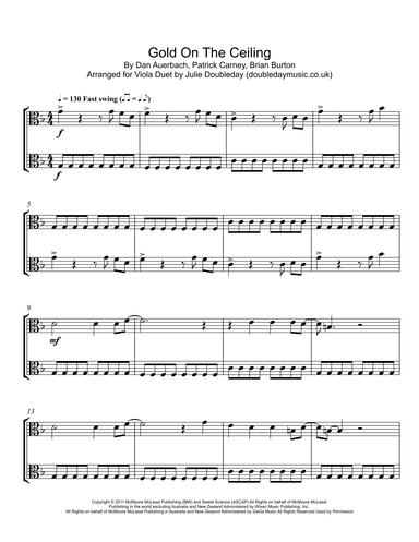 Gold On The Ceiling (arr. Julie Doubleday)