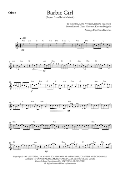 Barbie Girl (arr. Cadu Barcelos)