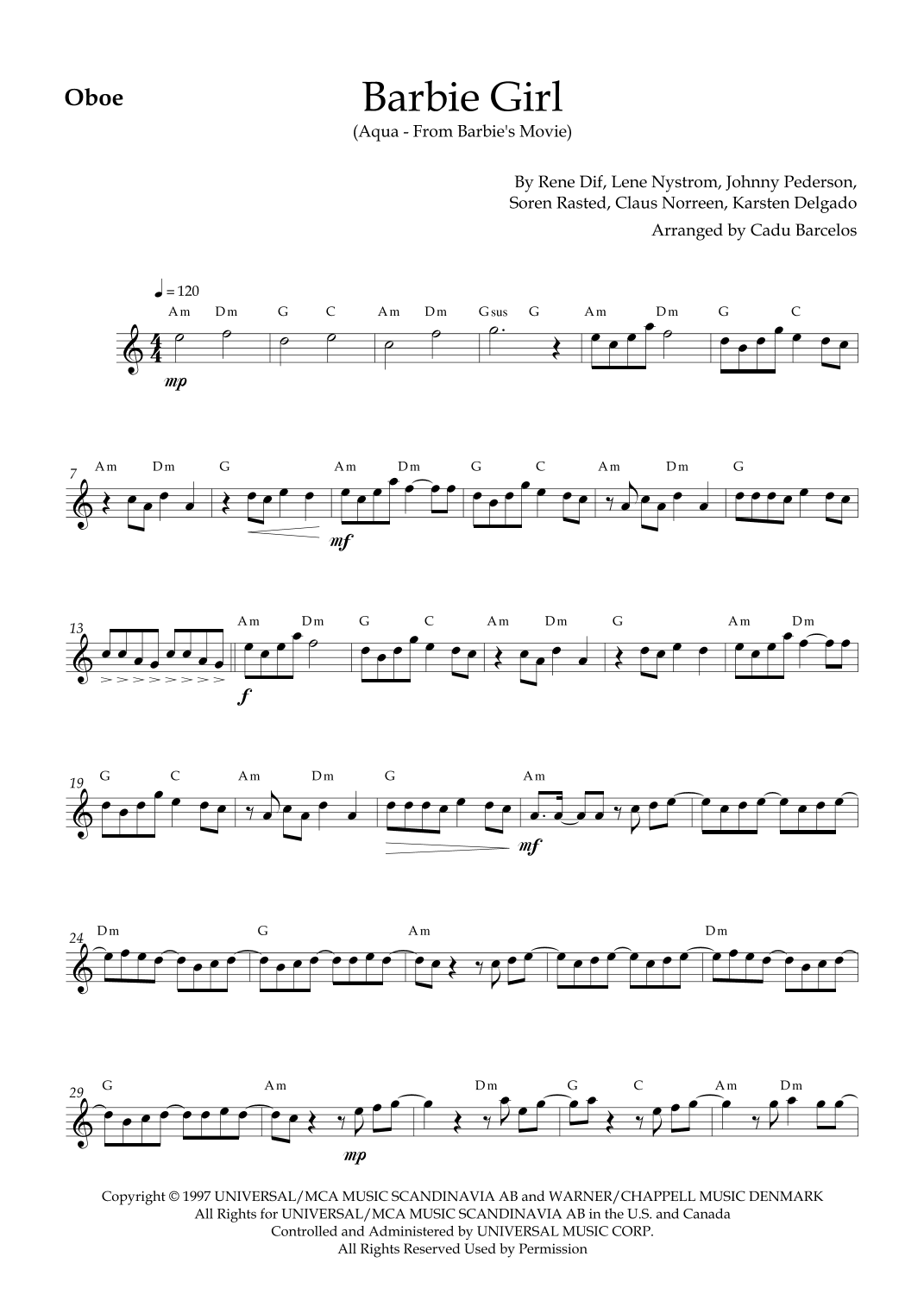 Barbie Girl (arr. Cadu Barcelos)
