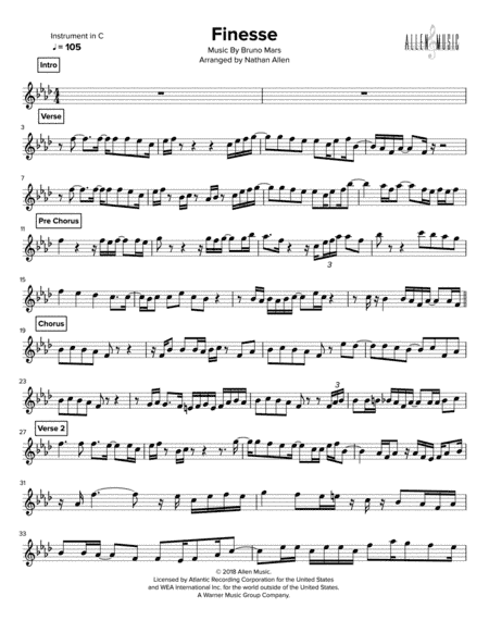 Finesse (arr. Nathan Allen)