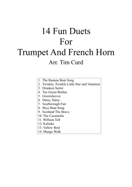 14 Fun Duets For Trumpet and French Horn (arr. Curd)