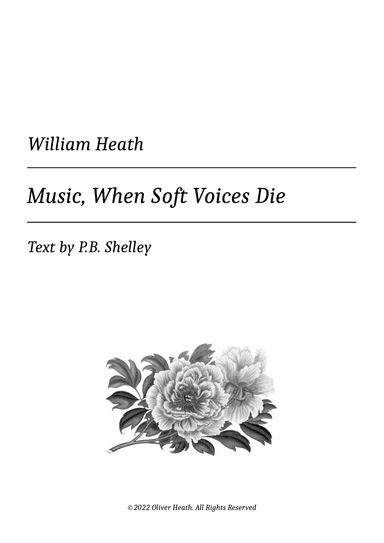 Music, When Soft Voices Die