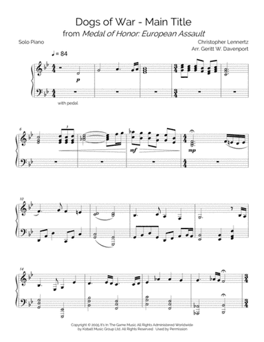 Dogs Of War - Main Title (arr. Geritt W. Davenport)