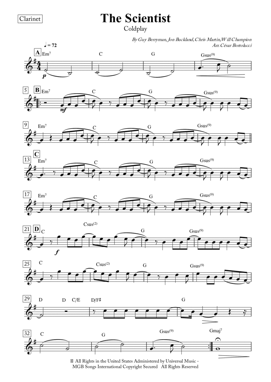 The Scientist (arr. ACT Bortolucci)