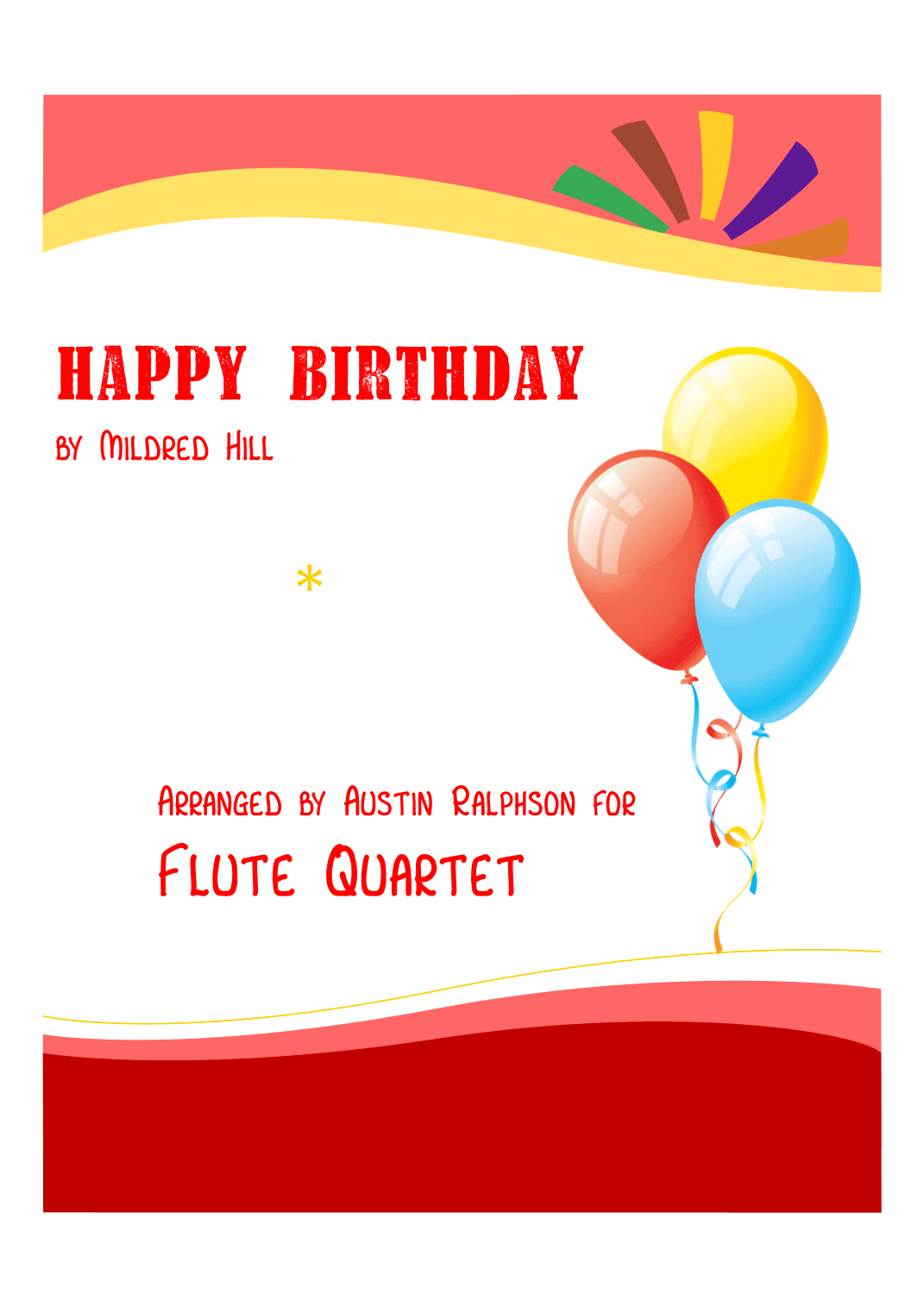 Happy Birthday - flute quartet (arr. Austin Ralphson)